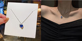 Eternal Heart Blue Jewel clavicle Necklace -X255S